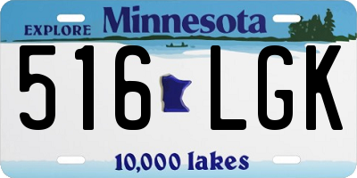 MN license plate 516LGK