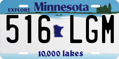 MN license plate 516LGM