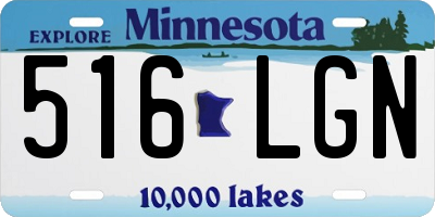 MN license plate 516LGN