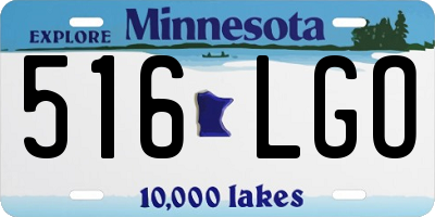 MN license plate 516LGO