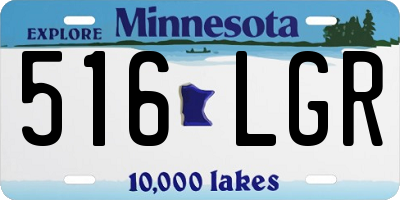 MN license plate 516LGR
