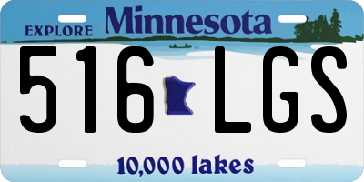 MN license plate 516LGS