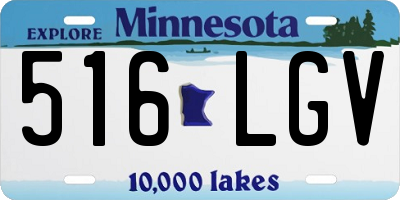MN license plate 516LGV