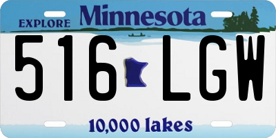 MN license plate 516LGW