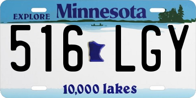MN license plate 516LGY