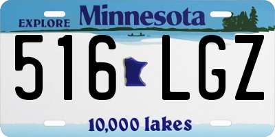 MN license plate 516LGZ