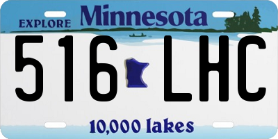 MN license plate 516LHC