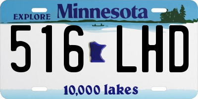 MN license plate 516LHD
