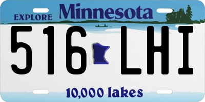 MN license plate 516LHI