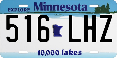 MN license plate 516LHZ