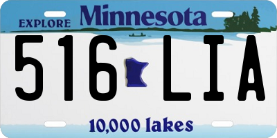 MN license plate 516LIA