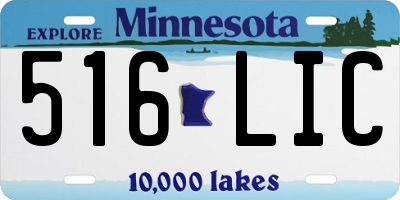 MN license plate 516LIC