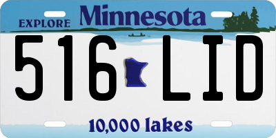 MN license plate 516LID