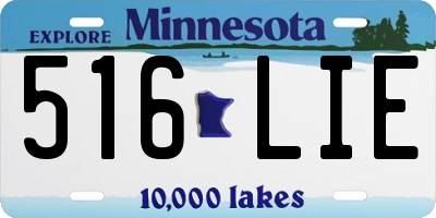 MN license plate 516LIE