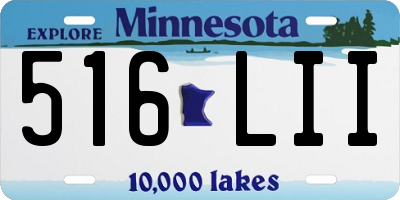 MN license plate 516LII