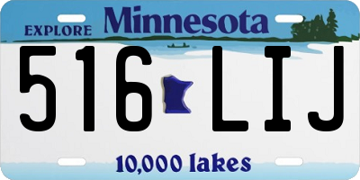 MN license plate 516LIJ