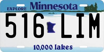 MN license plate 516LIM