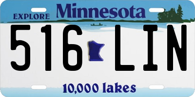 MN license plate 516LIN