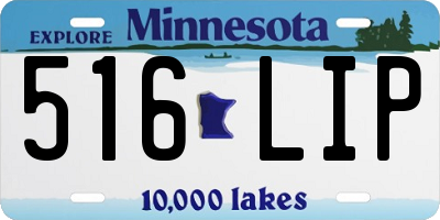 MN license plate 516LIP