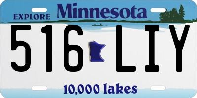 MN license plate 516LIY