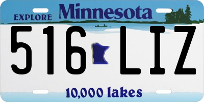 MN license plate 516LIZ