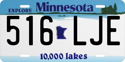 MN license plate 516LJE