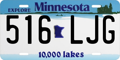 MN license plate 516LJG
