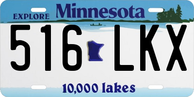 MN license plate 516LKX