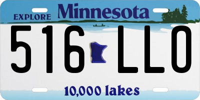 MN license plate 516LLO