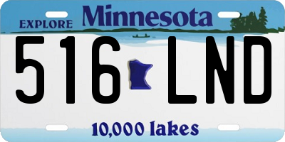 MN license plate 516LND
