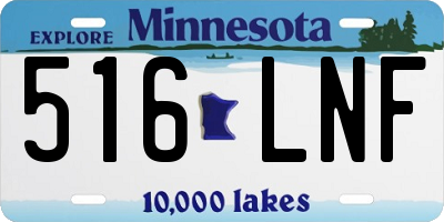 MN license plate 516LNF