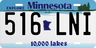 MN license plate 516LNI