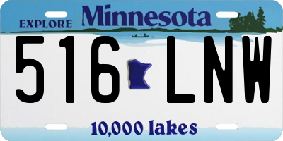 MN license plate 516LNW