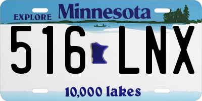 MN license plate 516LNX