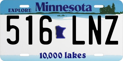 MN license plate 516LNZ