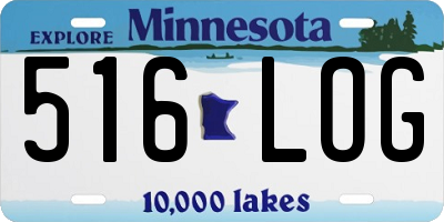 MN license plate 516LOG