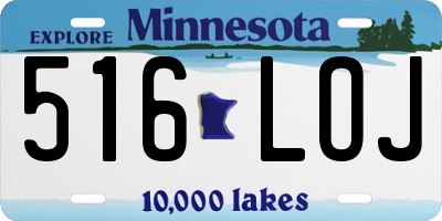 MN license plate 516LOJ