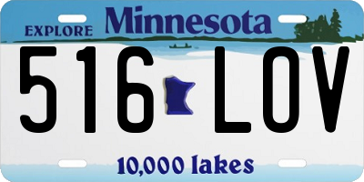 MN license plate 516LOV