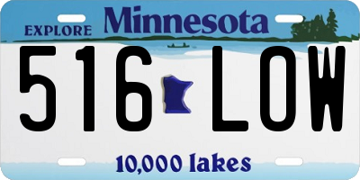 MN license plate 516LOW