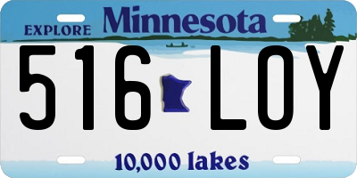 MN license plate 516LOY