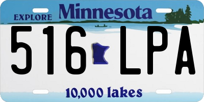 MN license plate 516LPA