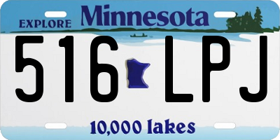 MN license plate 516LPJ