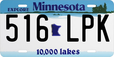MN license plate 516LPK