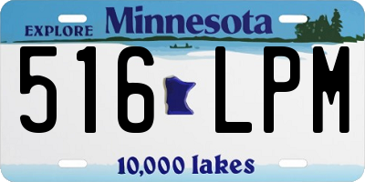 MN license plate 516LPM