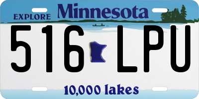 MN license plate 516LPU