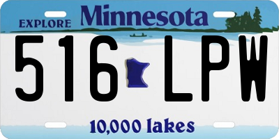 MN license plate 516LPW