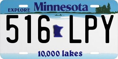 MN license plate 516LPY