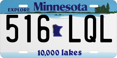 MN license plate 516LQL