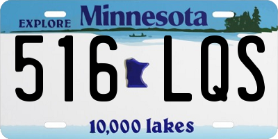 MN license plate 516LQS