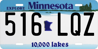 MN license plate 516LQZ